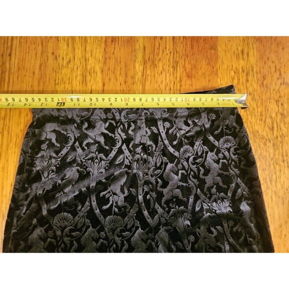 Killstar Chill Daze Yoga Pants Medium Black Velvet Patterned Flare Goth Rare - Picture 13 of 13